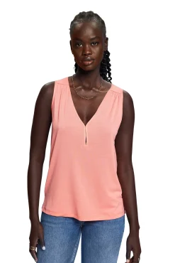Camiseta Sin Mangas Cuello Pico Tencel™^Esprit Best Sale