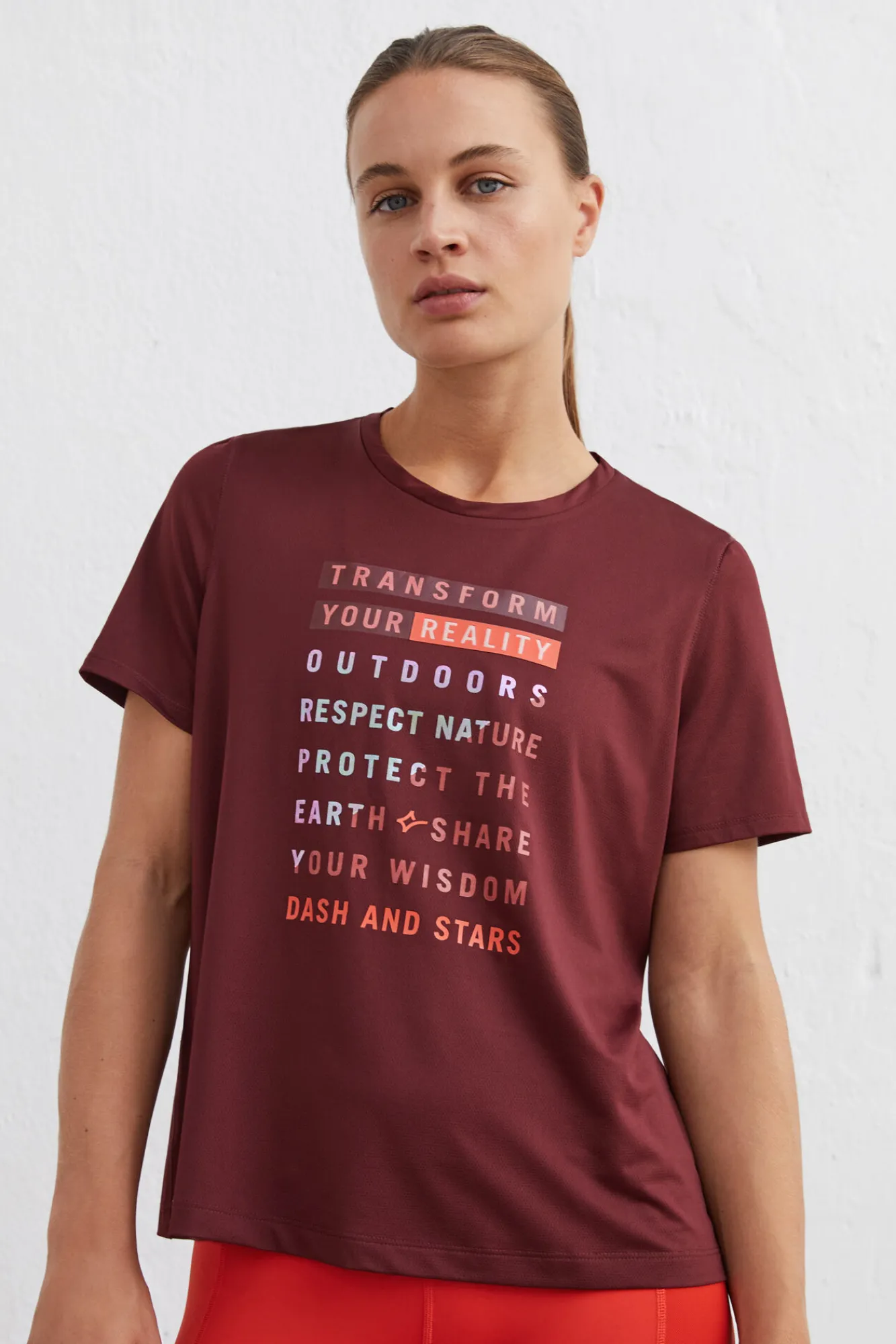 Camiseta Tecnica Transpirable Granate^Dash and Stars Outlet