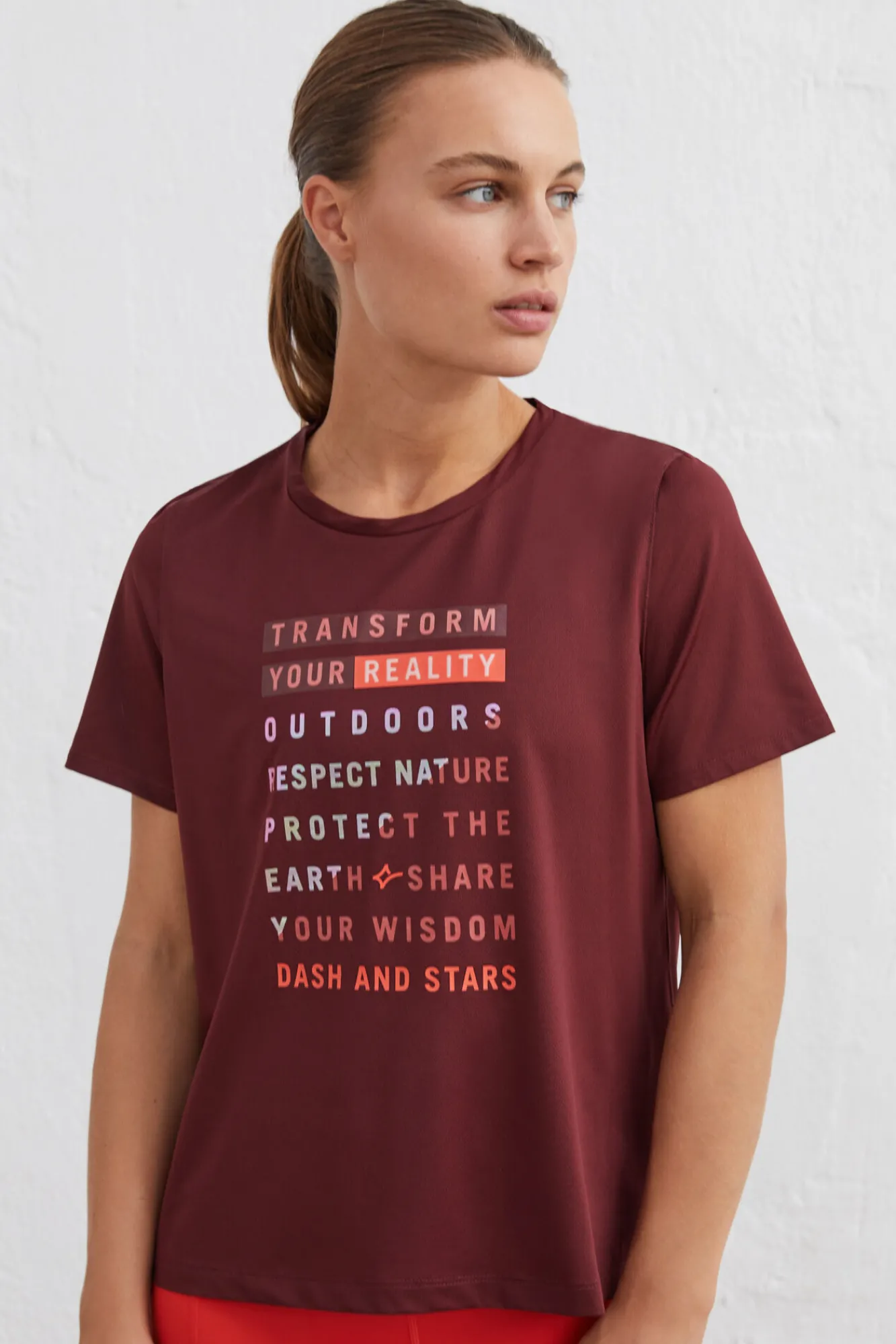 Camiseta Tecnica Transpirable Granate^Dash and Stars Outlet