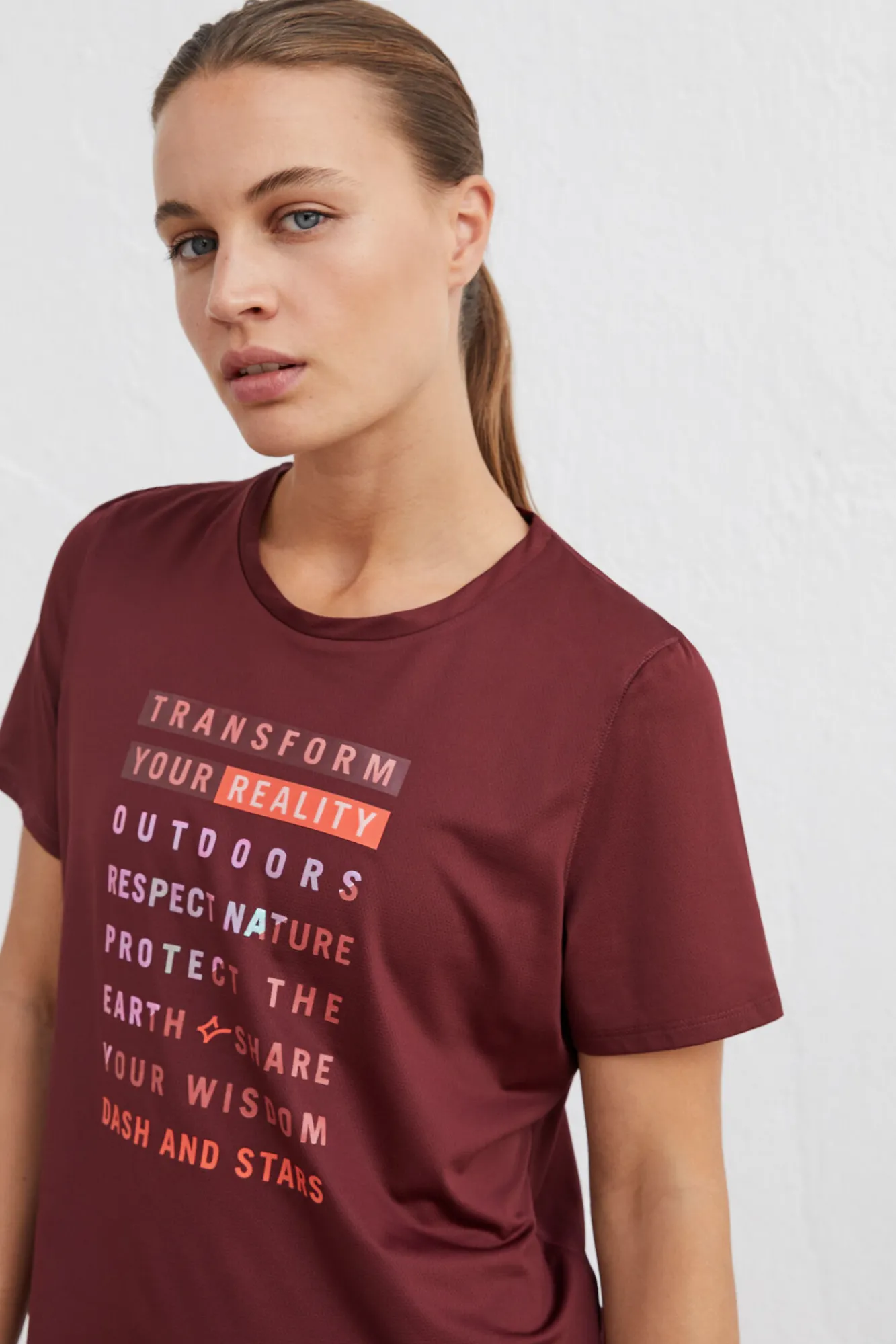 Camiseta Tecnica Transpirable Granate^Dash and Stars Outlet