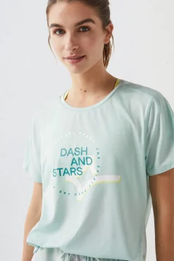 Camiseta Tejido Tecnico Logo Azul^Dash and Stars Cheap