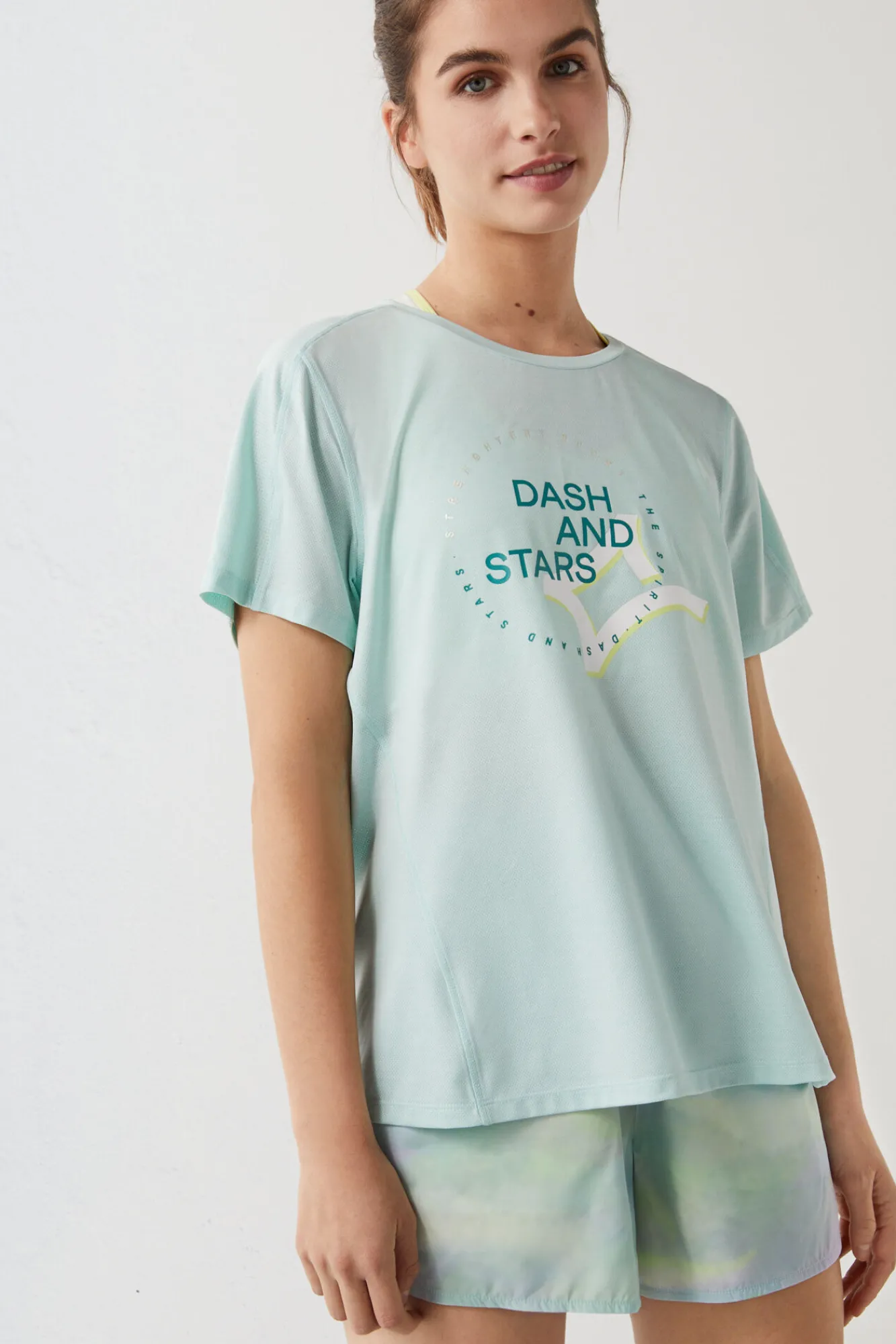 Camiseta Tejido Tecnico Logo Azul^Dash and Stars Cheap