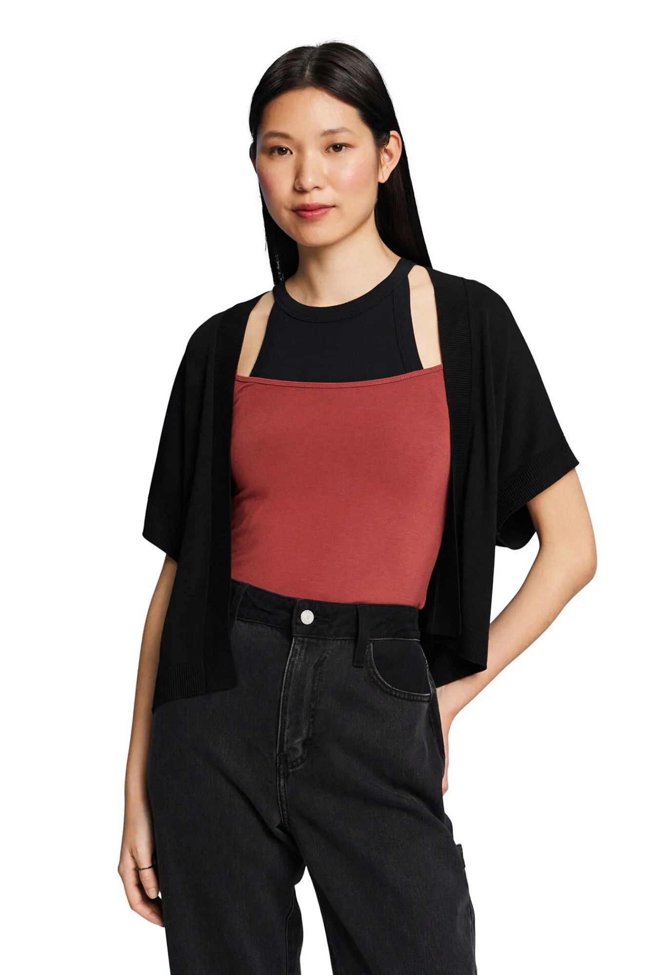 Cardigan Corto Abierto Manga Corta^Esprit Discount