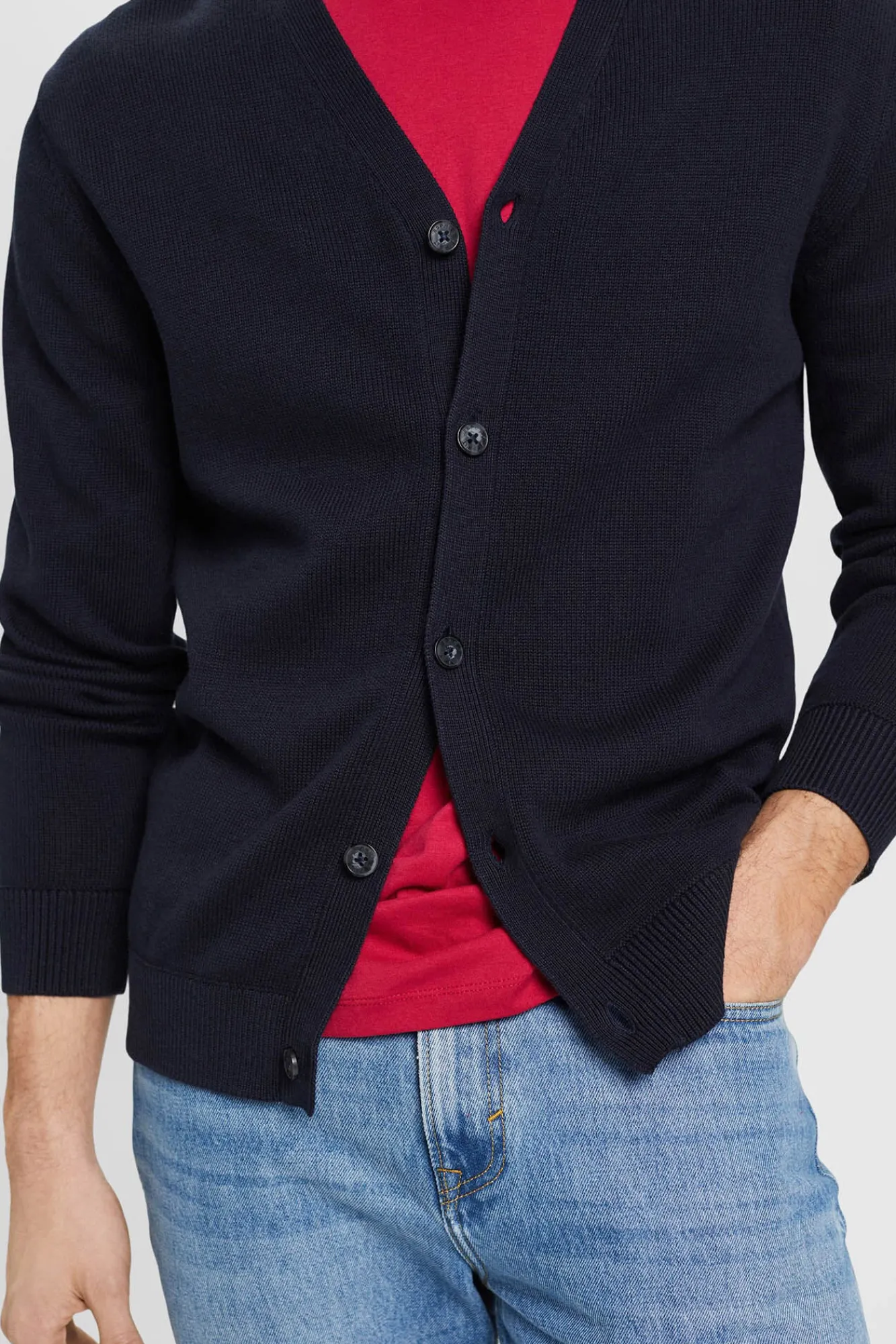 Cardigan De Punto Fino Algodon^Esprit Outlet
