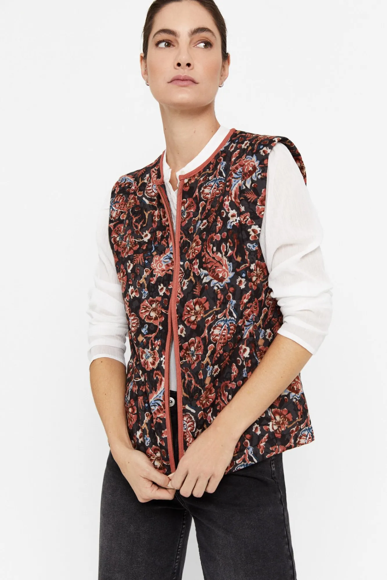 Chaleco Acolchado Estampado^Cortefiel Shop