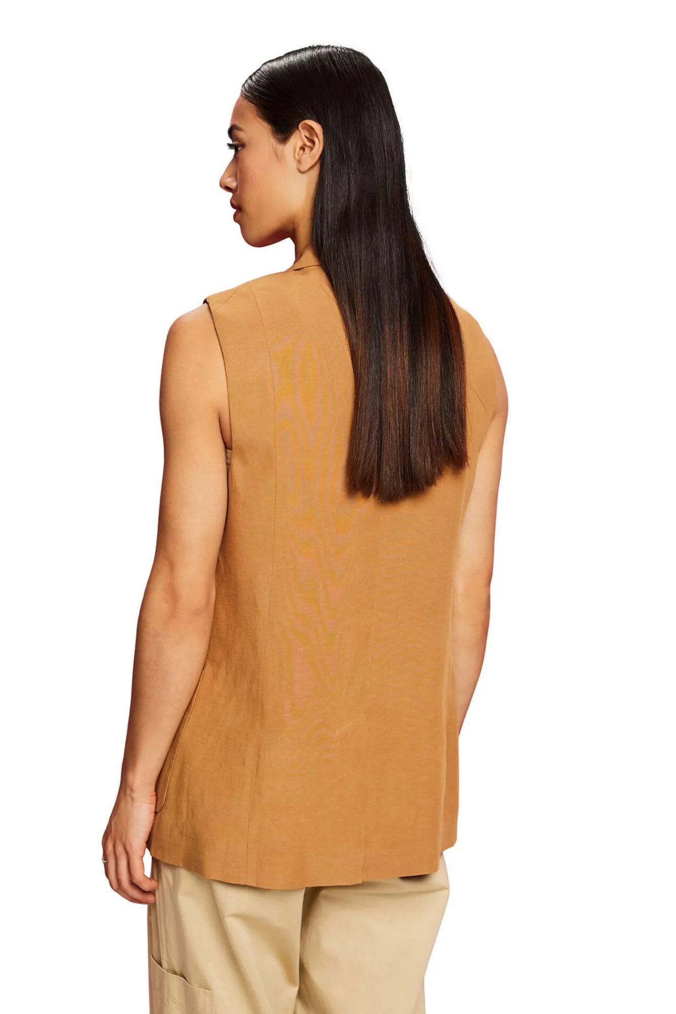 Chaleco Cruzado Tencel™ Regular Fit^Esprit Clearance