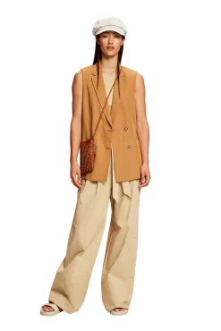 Chaleco Cruzado Tencel™ Regular Fit^Esprit Clearance