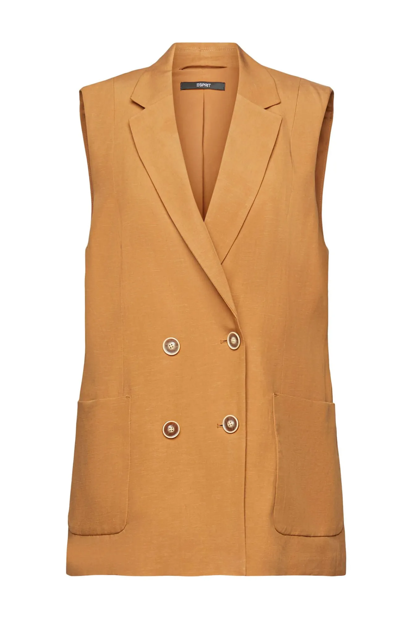 Chaleco Cruzado Tencel™ Regular Fit^Esprit Clearance