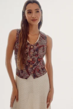 Chaleco En Sangalo Estampado^Slowlove Flash Sale
