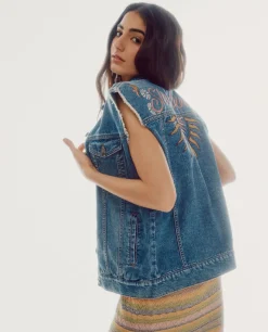 Chaleco Vaquero Bordado^Slowlove Online