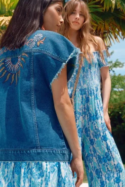 Chaleco Vaquero Bordado^Slowlove Online