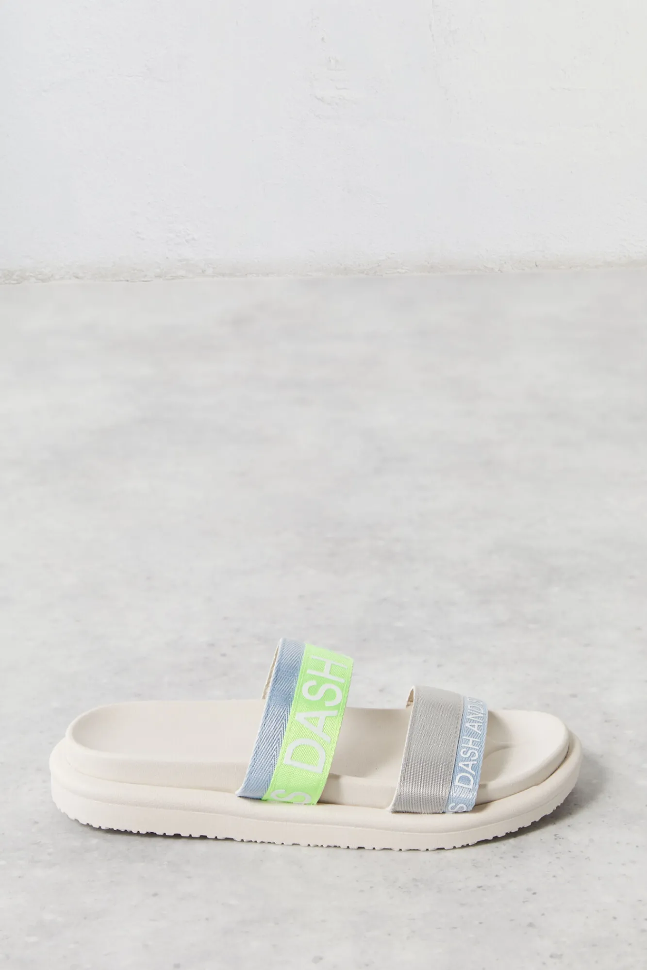 Chanclas Tiras Logo Azul/ Lima^Dash and Stars New