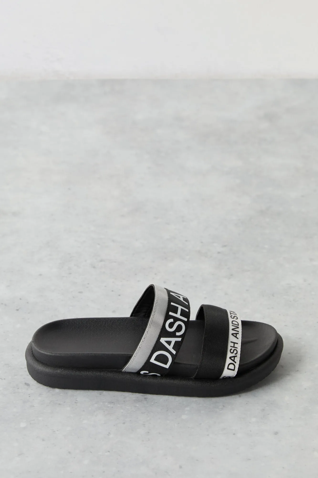 Chanclas Tiras Logo Gris^Dash and Stars Store