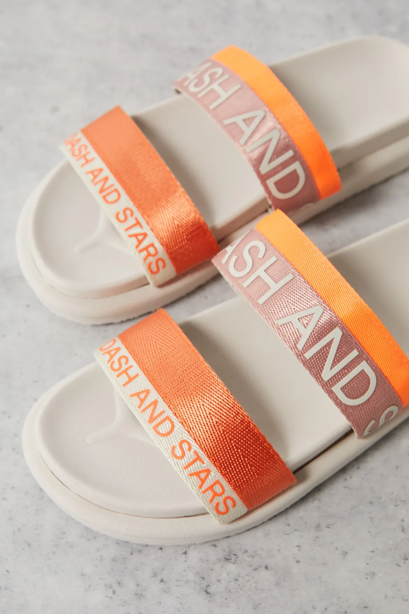 Chanclas Tiras Logo Naranja^Dash and Stars Cheap