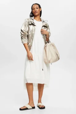Chaqueta Corta Impermeable Metalizada^Esprit Cheap