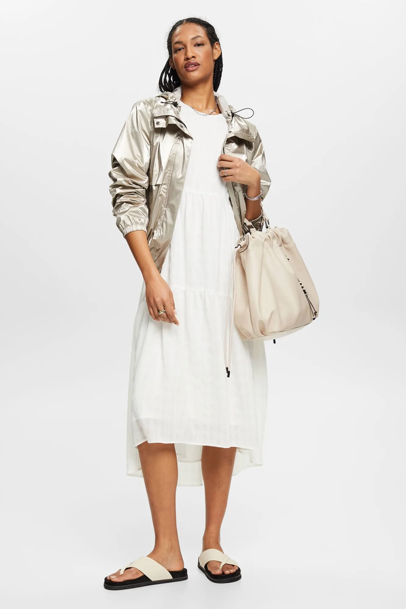 Chaqueta Corta Impermeable Metalizada^Esprit Cheap