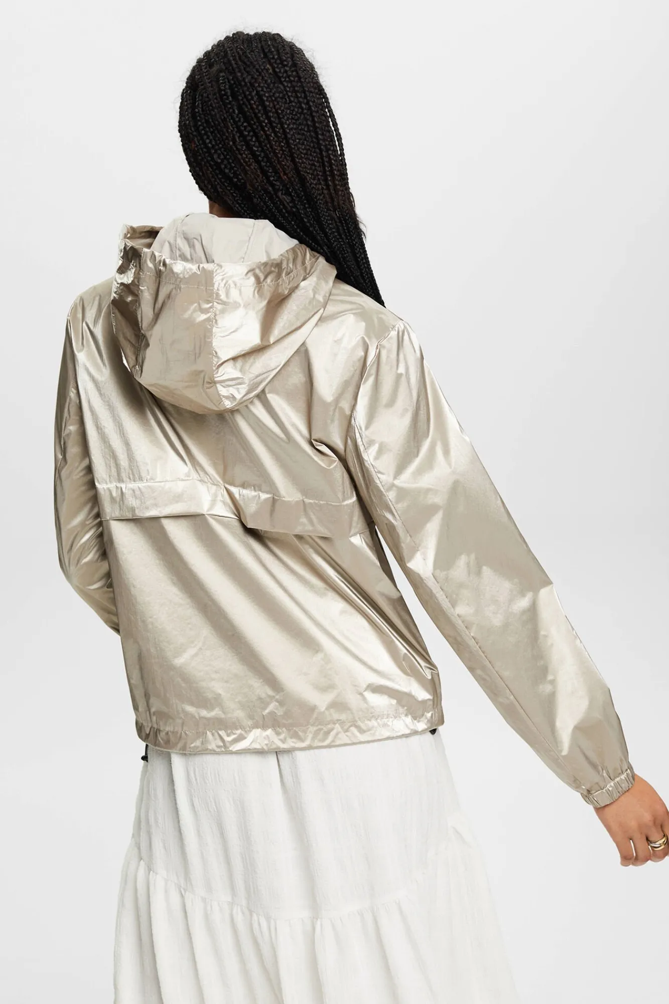 Chaqueta Corta Impermeable Metalizada^Esprit Cheap