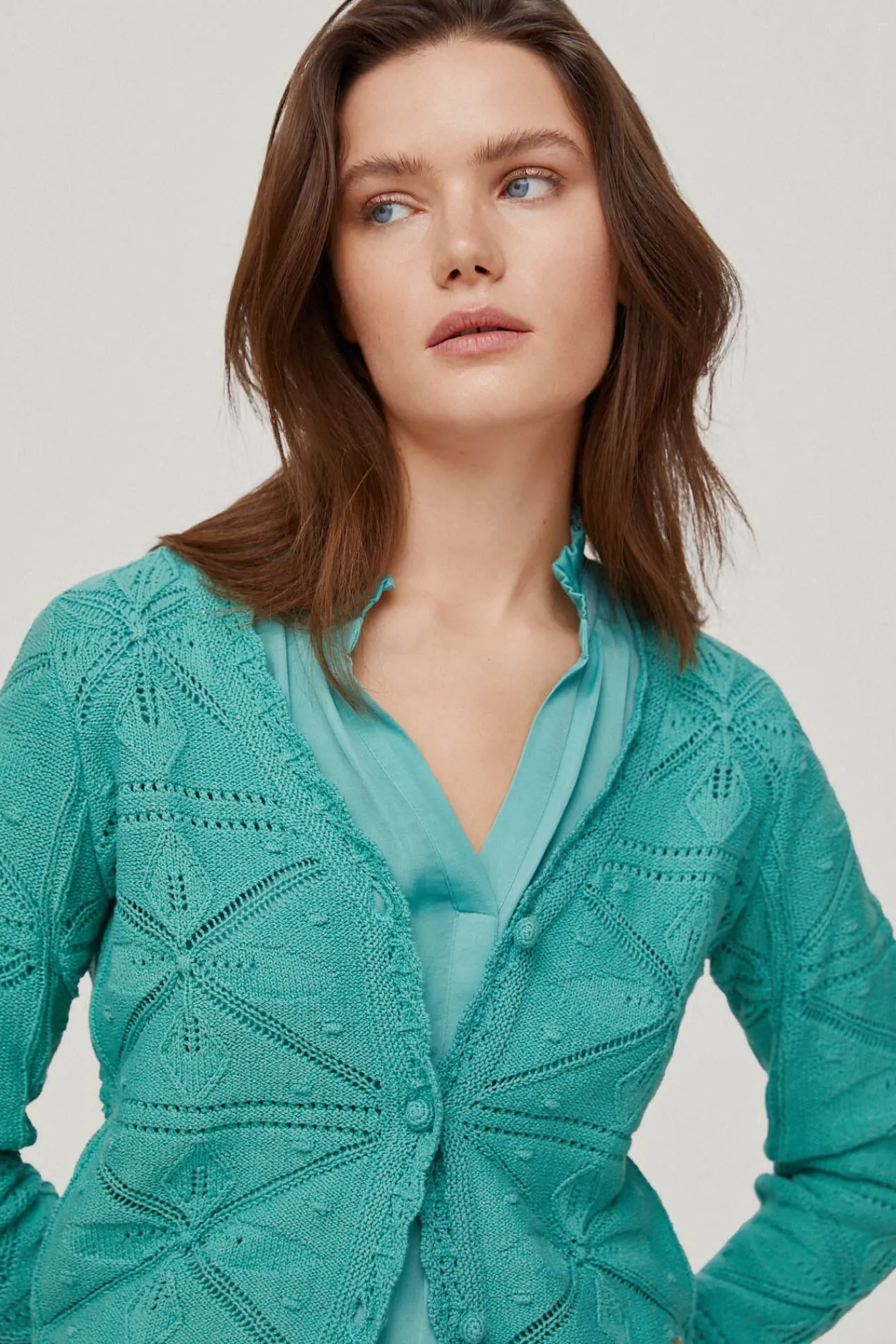 Chaqueta Punto Con Rosetones Flor^Pedro del Hierro Cheap