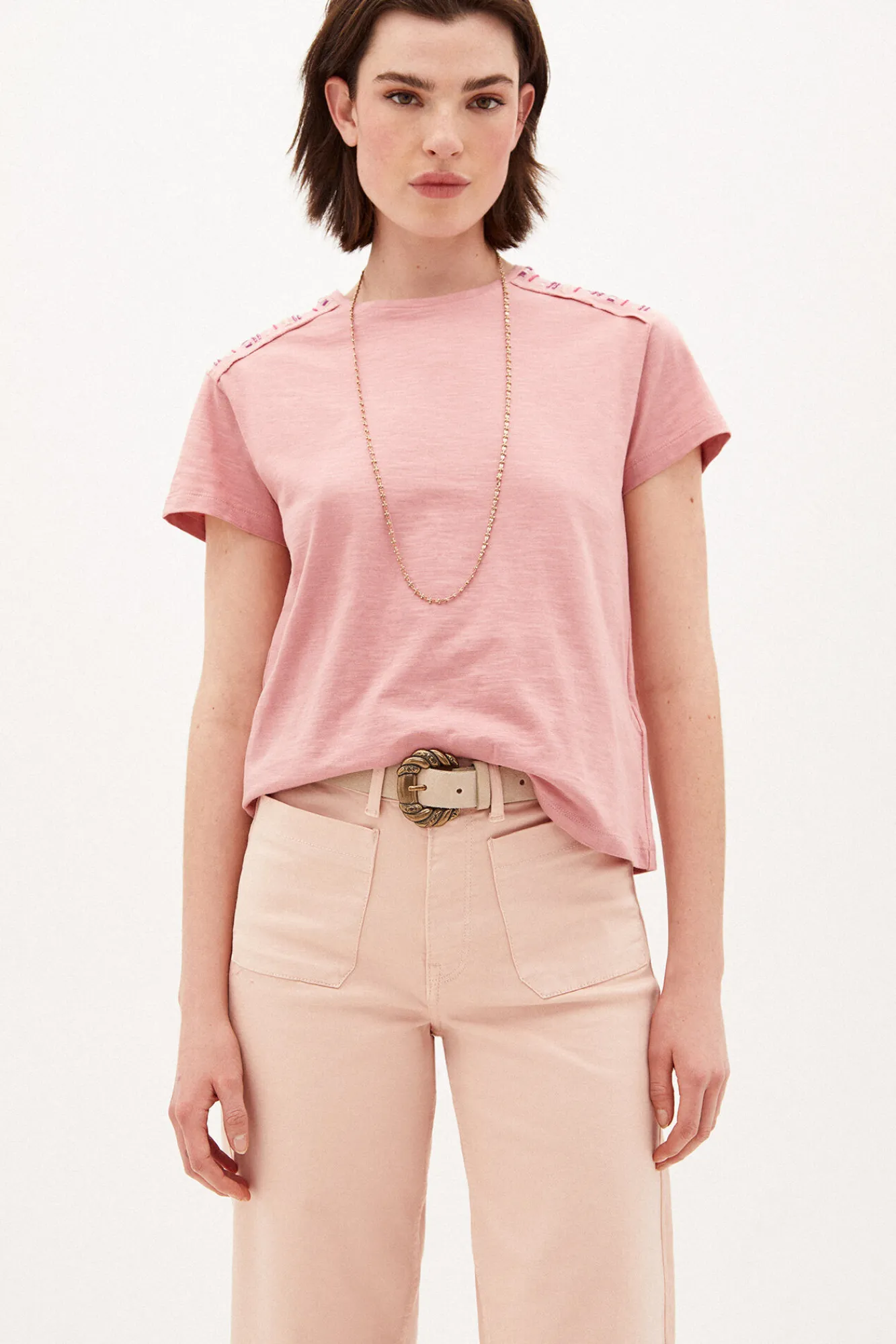 Cindy Camiseta De Algodon Con Bordados^Hoss Intropia Outlet