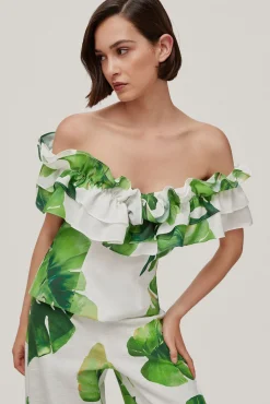 Cristina. Top Off Shoulders Con Volantes^TFP by Tamara Falco Sale