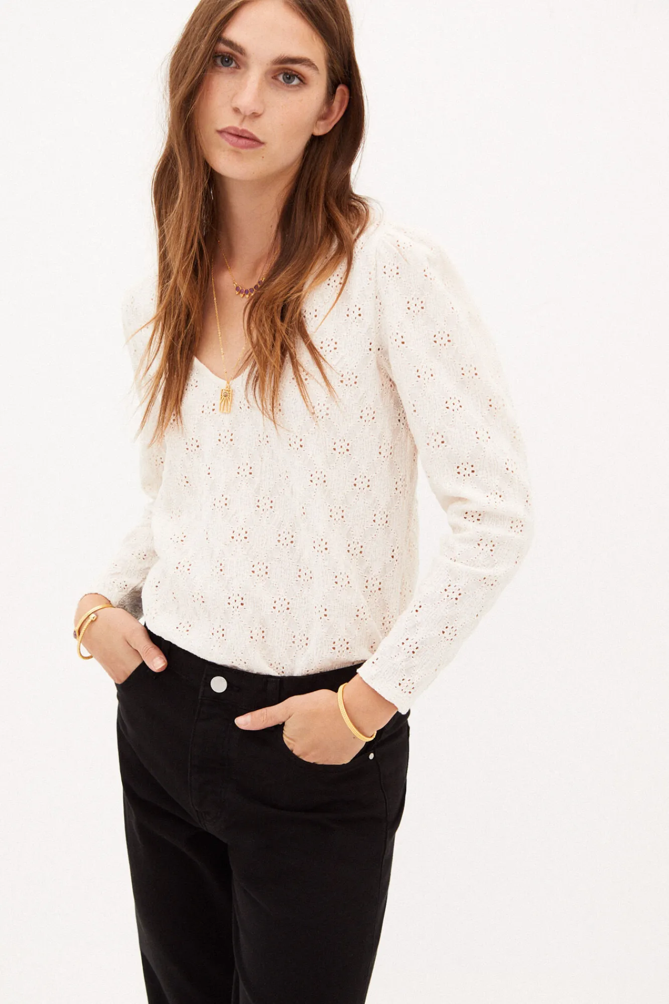 Daniela Camiseta Con Textura^Hoss Intropia Sale