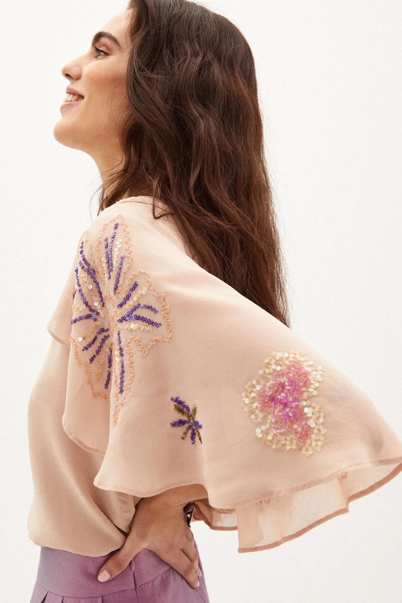 Elaina Blusa Bordada Con Abalorios^Hoss Intropia Shop