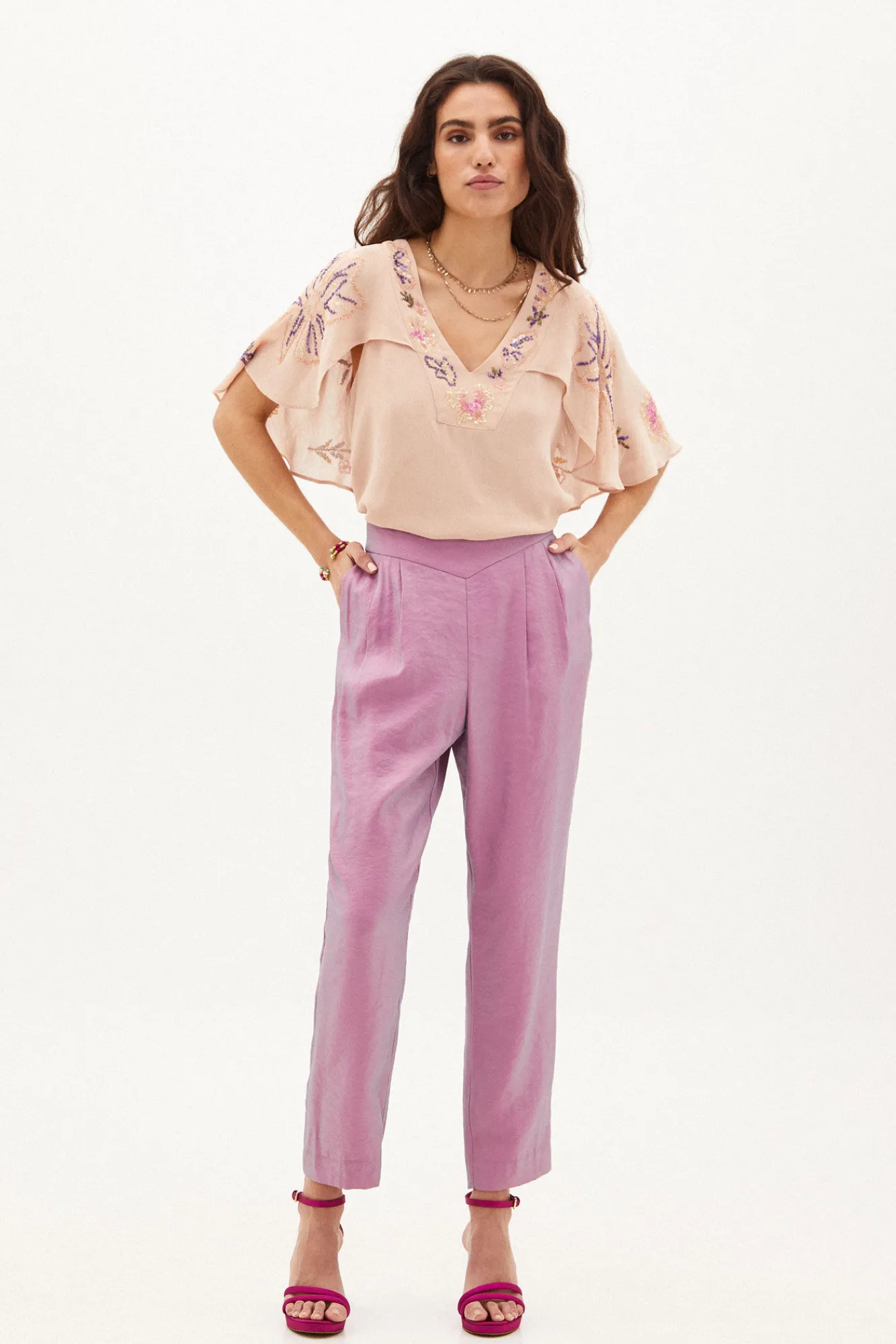 Elaina Blusa Bordada Con Abalorios^Hoss Intropia Shop