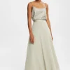 Falda Larga Chiffon Material Sostenible^Esprit Hot