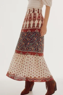 Falda Larga Fluida Estampada^Slowlove Fashion