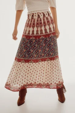 Falda Larga Fluida Estampada^Slowlove Fashion