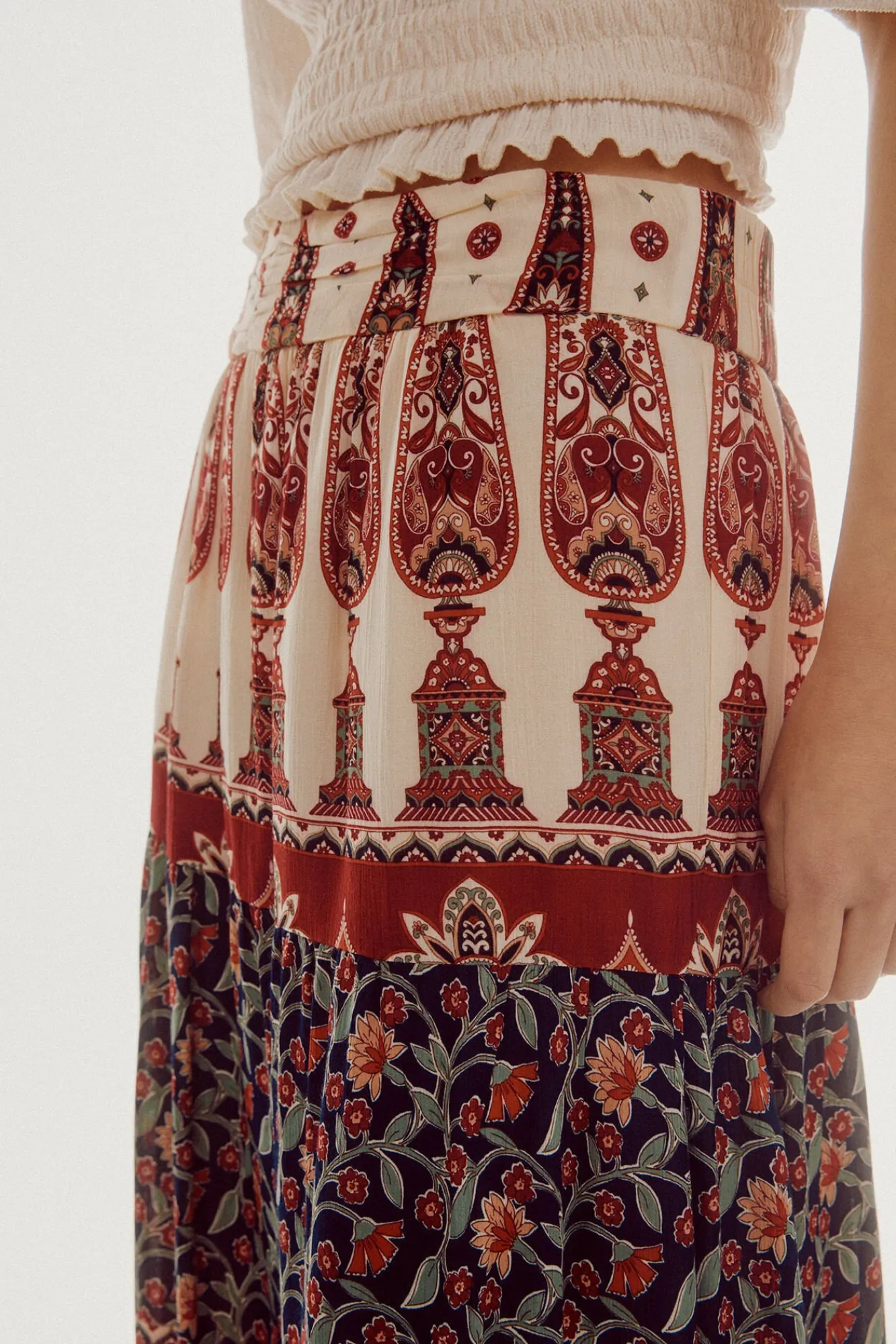 Falda Larga Fluida Estampada^Slowlove Fashion