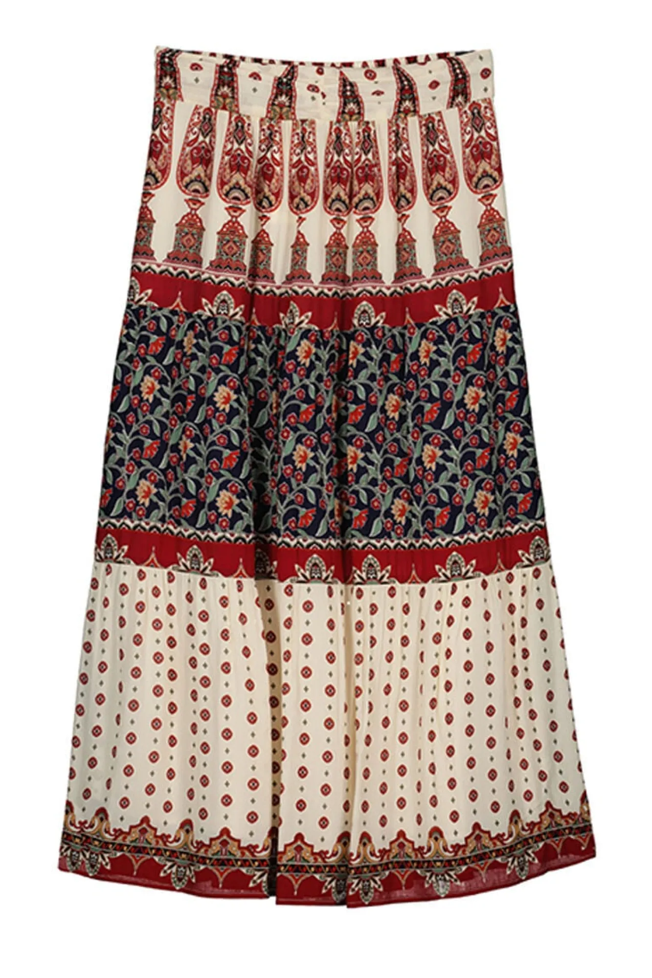 Falda Larga Fluida Estampada^Slowlove Fashion