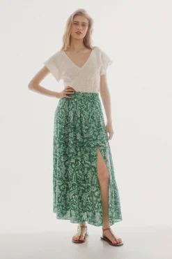 Falda Midi Estampada^Slowlove Best Sale