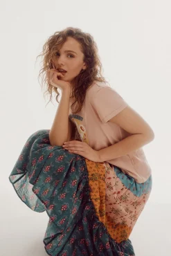 Falda Midi Estampada^Slowlove Cheap