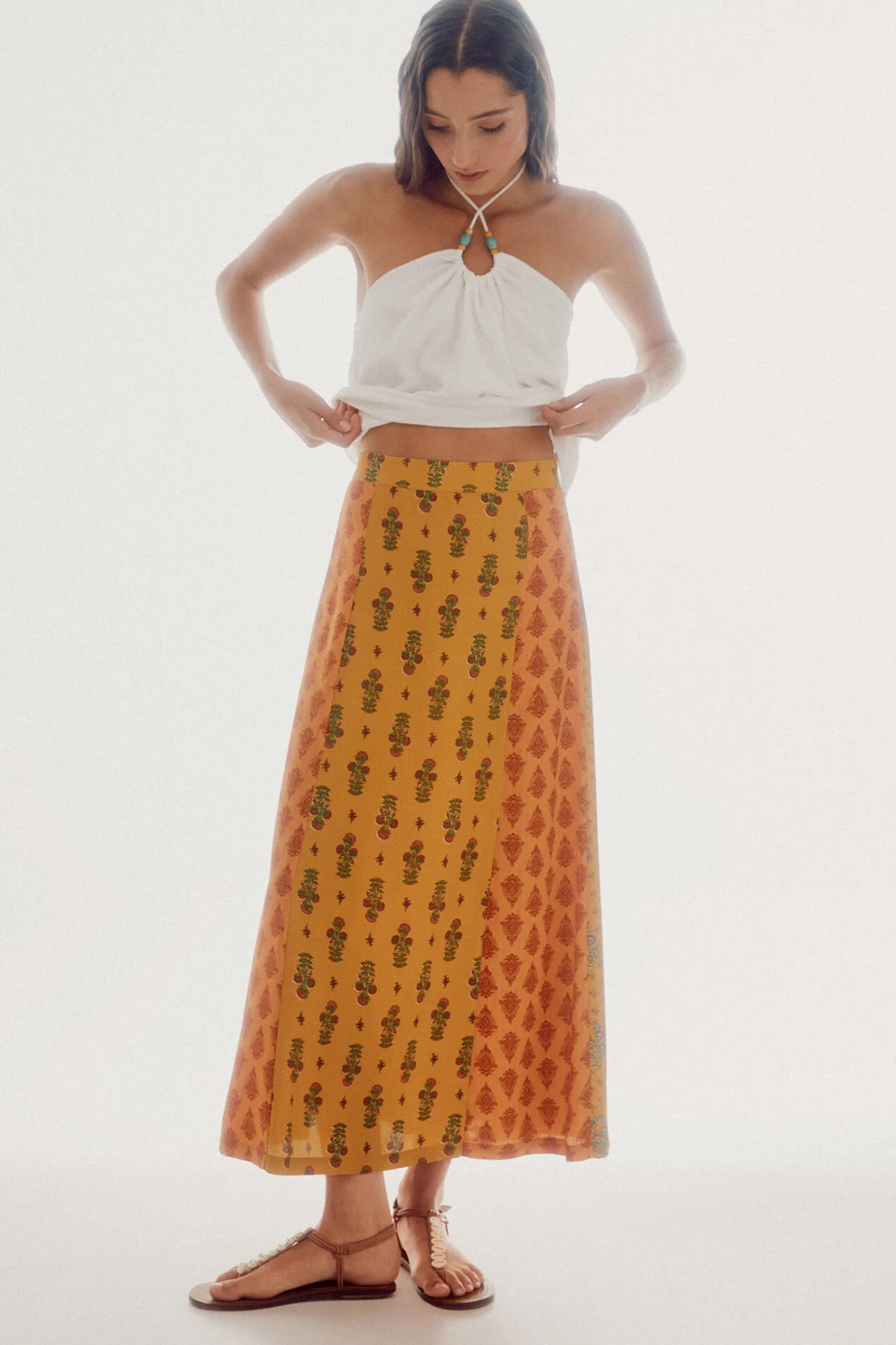 Falda Midi Estampada^Slowlove Fashion