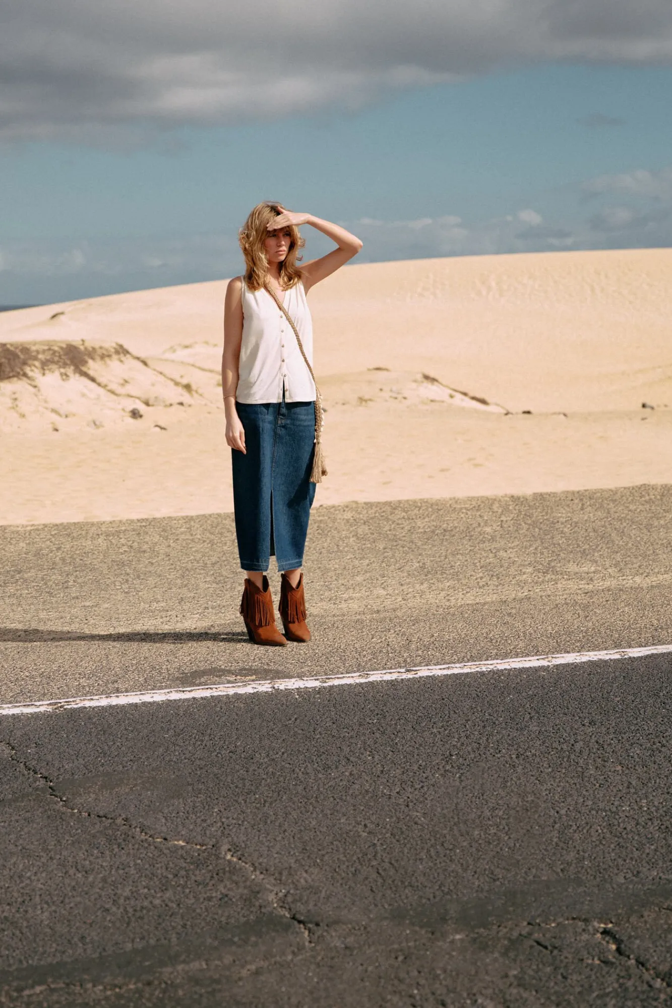 Falda Vaquera Larga^Slowlove Discount