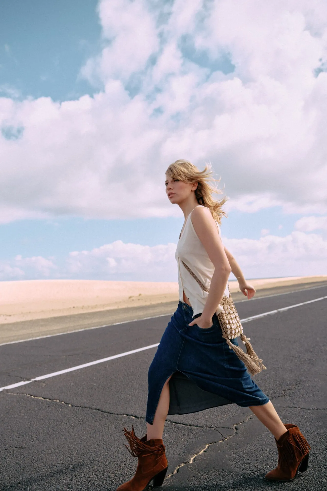 Falda Vaquera Larga^Slowlove Discount