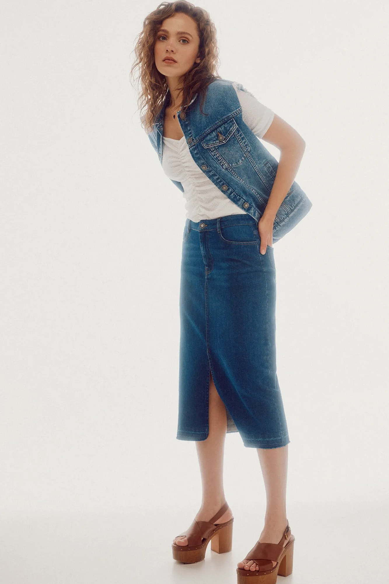 Falda Vaquera Larga^Slowlove Discount