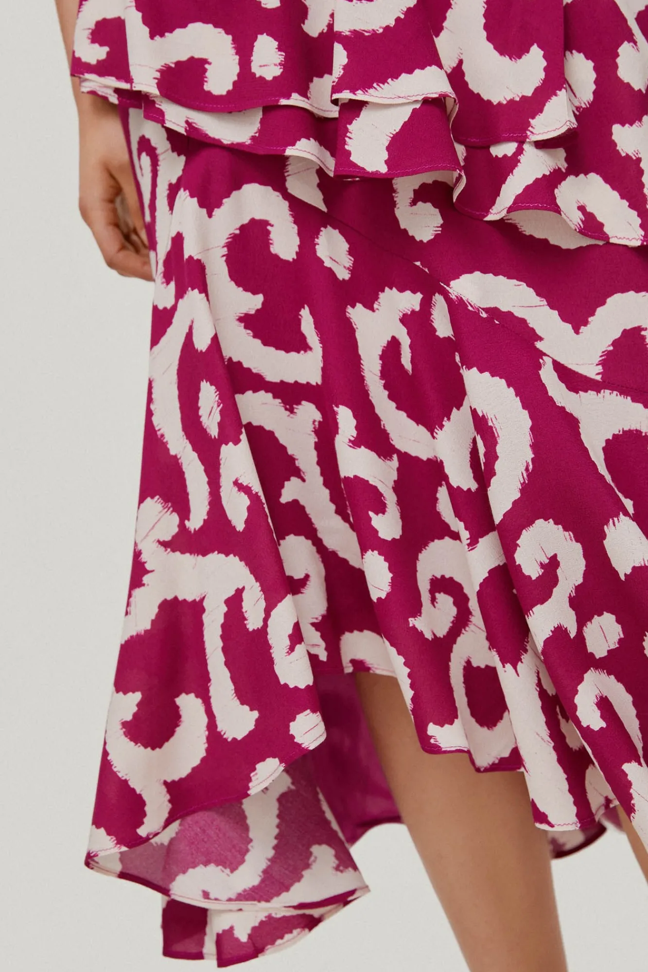 Falda Volantes Asimetrica^Pedro del Hierro Cheap