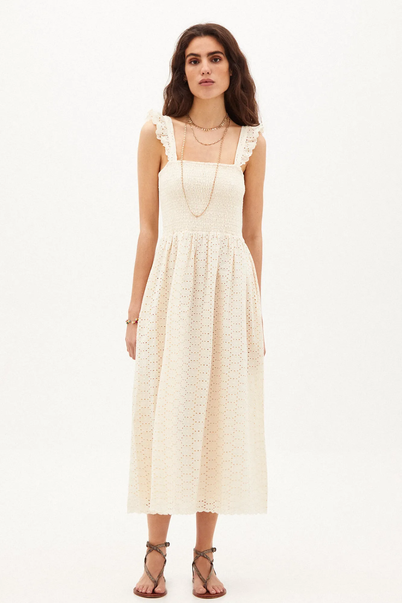 Fatima. Vestido Midi Bordado Suizo^Hoss Intropia Best Sale