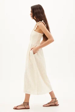 Fatima. Vestido Midi Bordado Suizo^Hoss Intropia Best Sale
