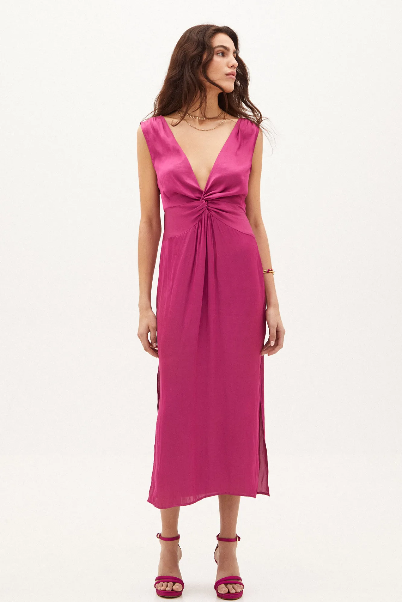 Flora Vestido Midi Satinado^Hoss Intropia Cheap