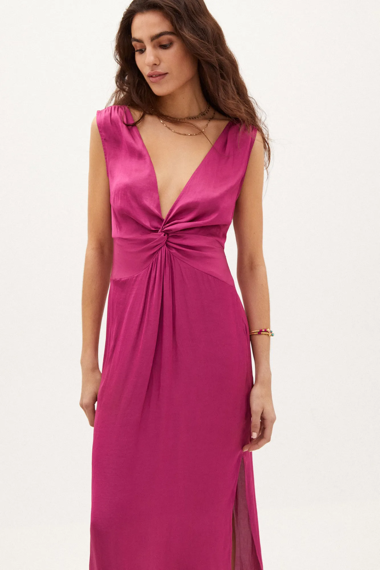 Flora Vestido Midi Satinado^Hoss Intropia Cheap