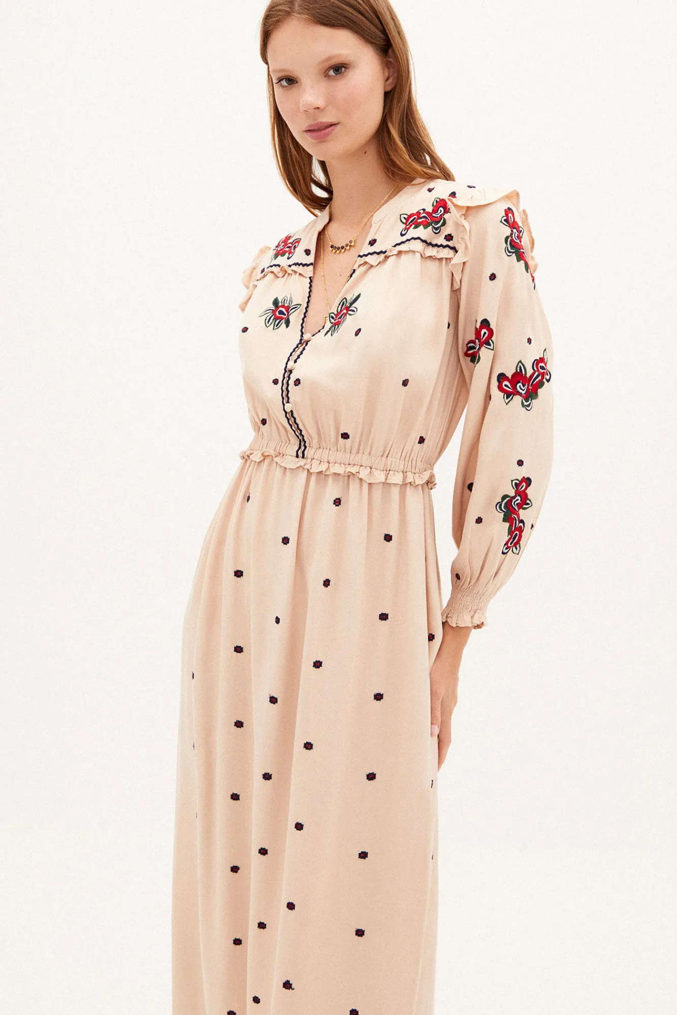Frida Vestido Midi Bordado^Hoss Intropia Clearance