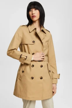 Gabardina Clasica Regular Fit Con Algodon^Esprit Best