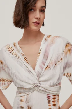 Garza.Vestido Nudo Estampado^TFP by Tamara Falco Store