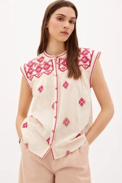 Giselle Blusa De Algodon Bordada^Hoss Intropia Best Sale