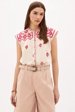 Giselle Blusa De Algodon Bordada^Hoss Intropia Best Sale