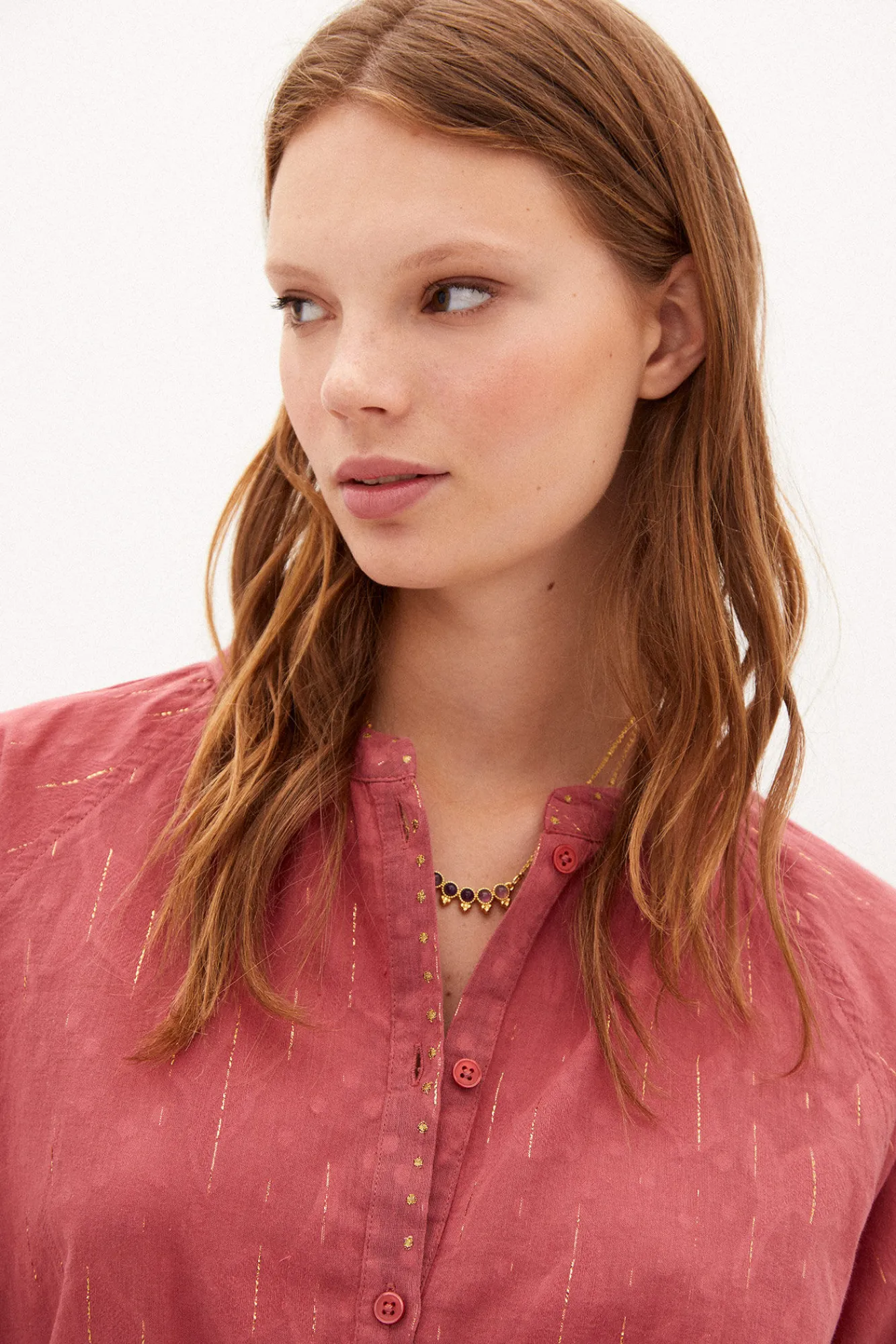 Ines Camisa Amplia Con Hilo Metalico^Hoss Intropia Online