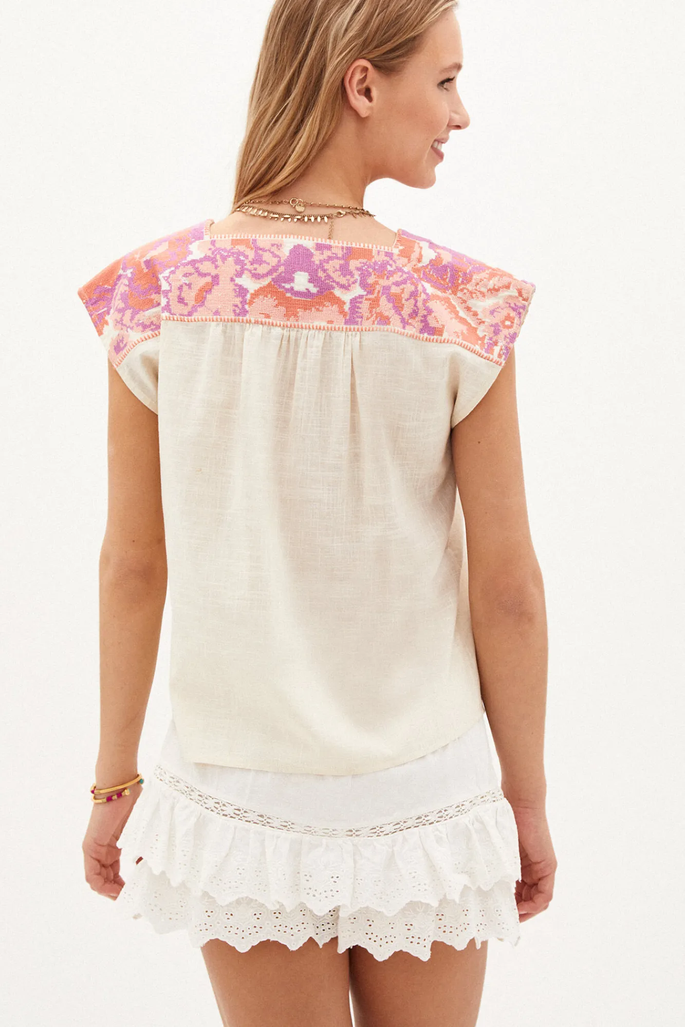 Irena. Blusa De Algodon Bordada^Hoss Intropia Cheap